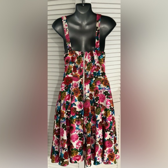 Louche “Kiah” floral dress size small- smocked and sleeveless and soft - Picture 3 of 7